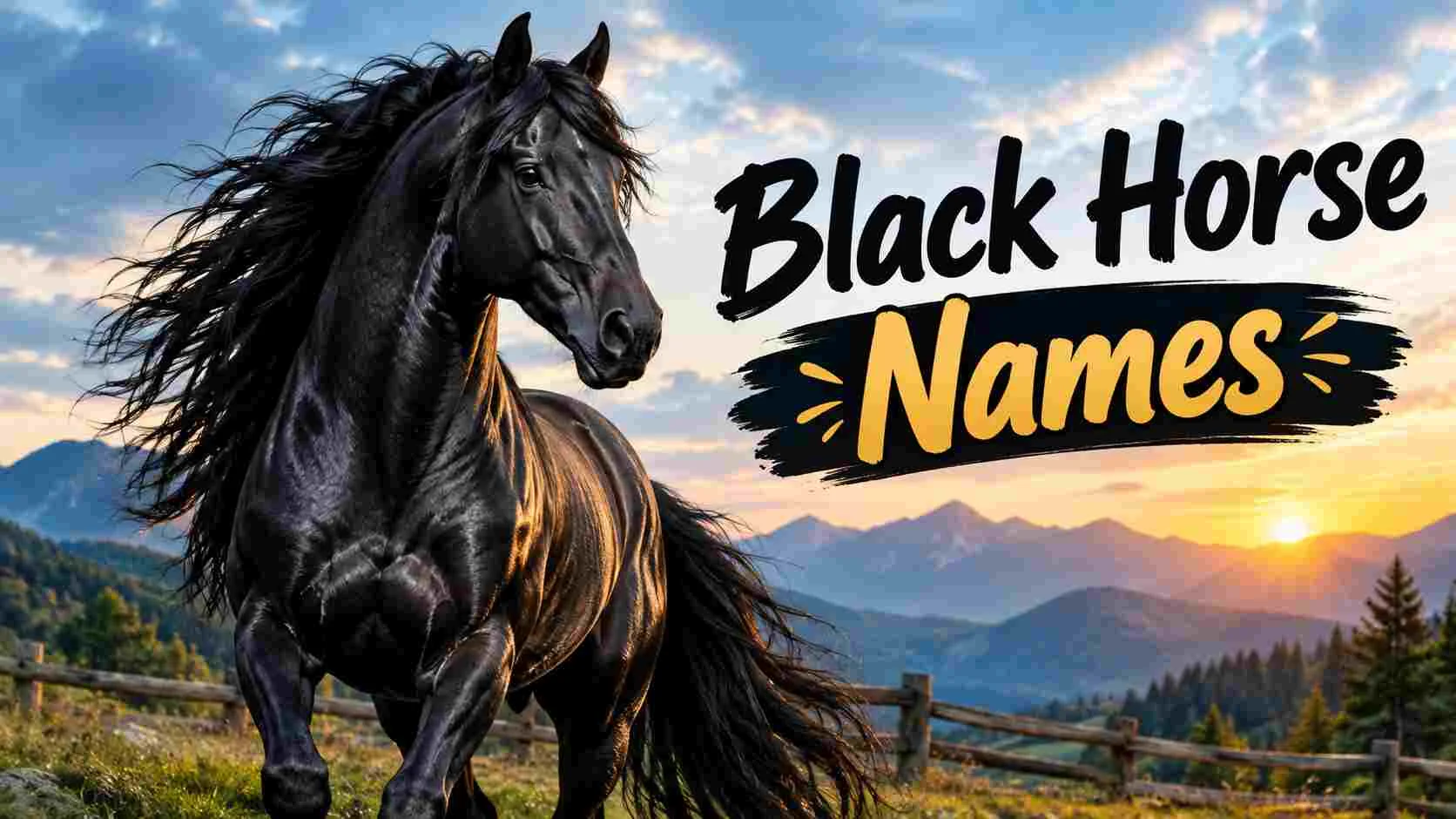 400+ Majestic Black Horse Names With Name Generator