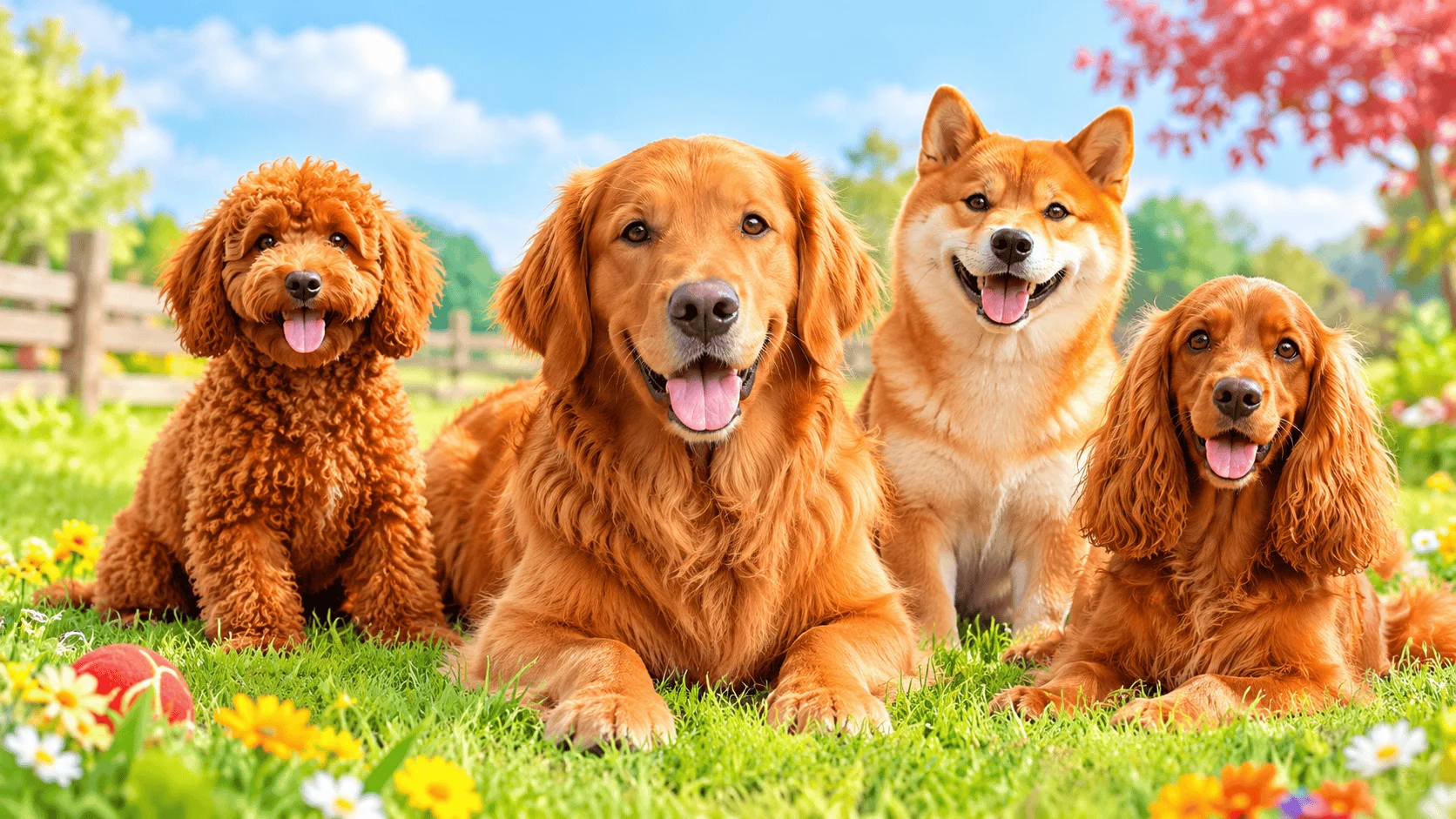 400+ Fiery Red Dog Names With Name Generator